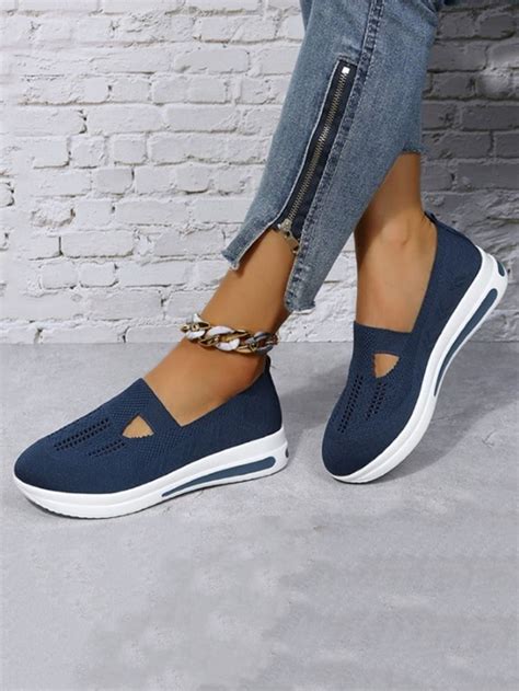 Minimalist Hollow Out Slip On Shoes | Slip on shoes, Women's slip ons ...