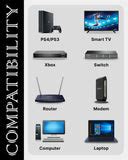 Cat8 Ethernet Cable 40Gbps 2000MHz High-Speed LAN Cord – FEDUS