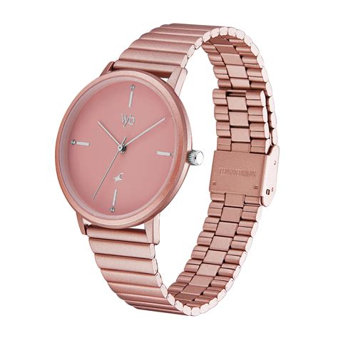 Buy Online Fastrack Vyb Bliss Quartz Analog Pink Dial Stainless Steel ...