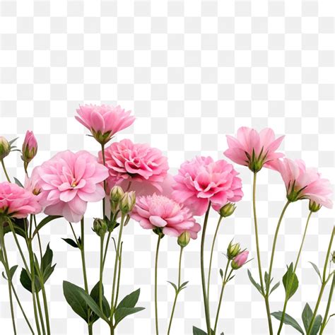 Premium PSD | Pink Flowers Isolated on Transparent Background
