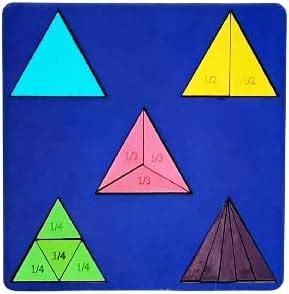 Krida Wooden Learning Toy | Fraction of Triangles | Shape Learning Toys ...