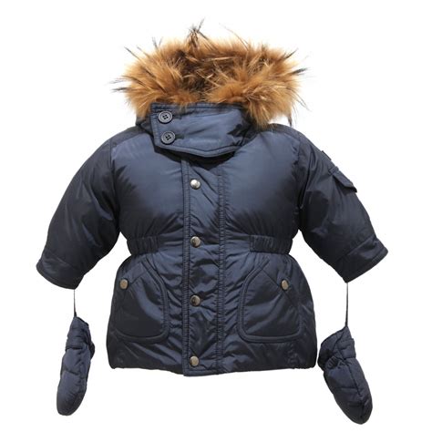 1460V piumino bimbo ADD BABY con manopole blu jacket kid