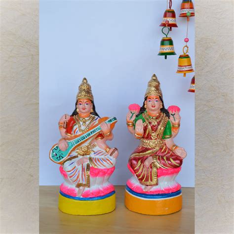 Navaratri Handcrafted Lakshmi Saraswathi Traditional Indian Golu Doll ...