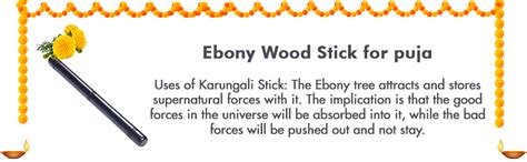 Anciently 100% Natural Unpolished Karungali Kattai Stick (Ebony Wood ...