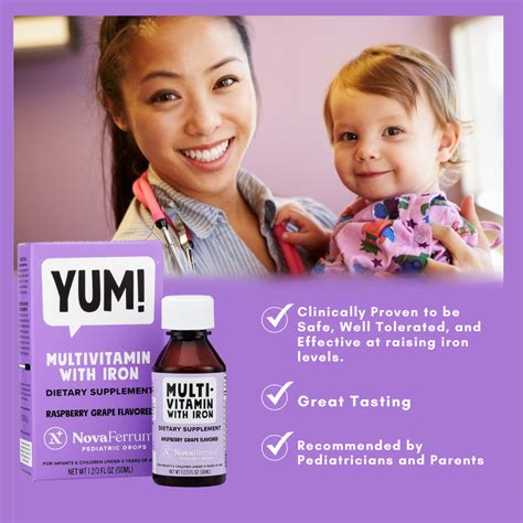 NovaFerrum Yum – Multivitamin with Iron for Infants,Toddlers