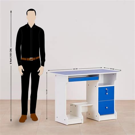 Buy Helios Kidopia Kids Computer Table - White and Blue from Helios by ...