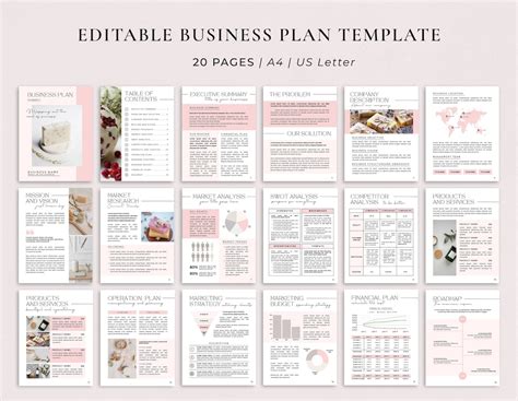 Free Editable Business Plan Template 的图像结果