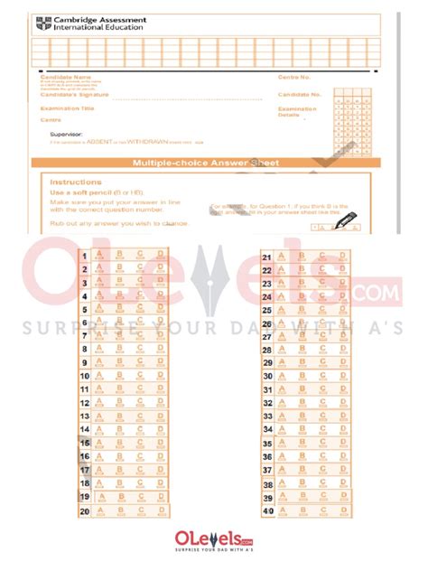 Multiple Choice Answer Sheet 的图像结果