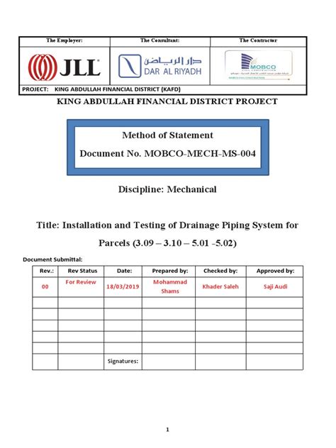 Image result for Contoh Method Statement