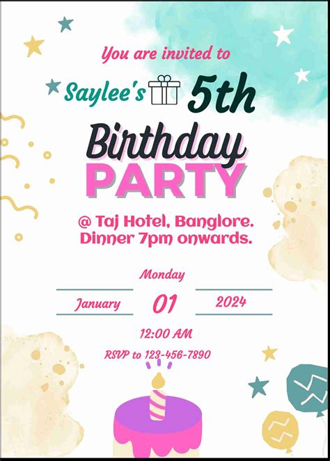 Customize birthday invitations online - easyinvite