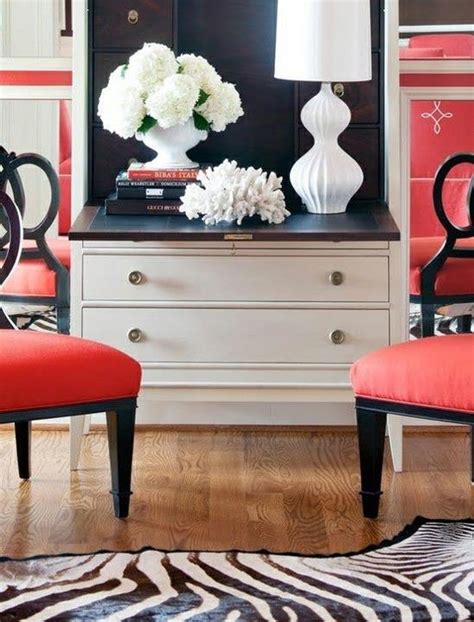 black white and coral bedroom ideas