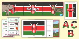 KS2 Kenya Mind Map,Kenya (teacher made) - Twinkl