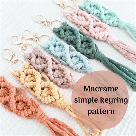 Rezultat imagine pentru DIY Macrame Keychain Free Pattern