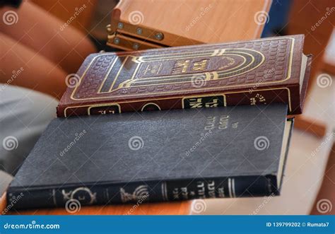 Jewish Holy Books in Synagogue Stock Photo - Image of judaic, hebrew ...