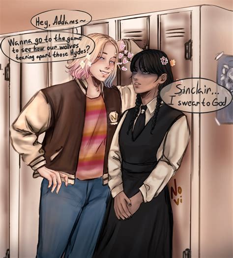 Enid & Wednesday (art by k_ulai) : r/wenclair