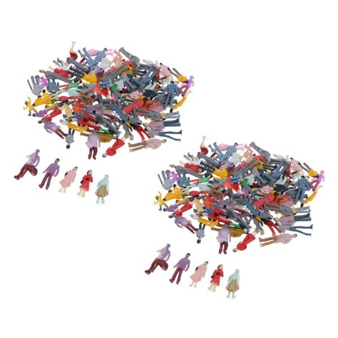 200x Plastic HO Gauge 1:100 Peoples Set Train Railway Street Building