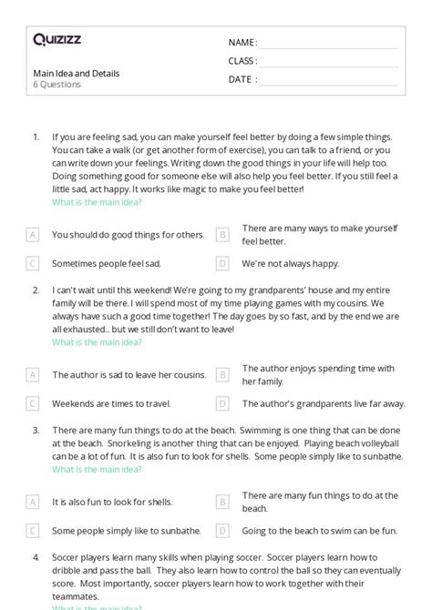 50+ Relevant Details worksheets on Quizizz | Free & Printable