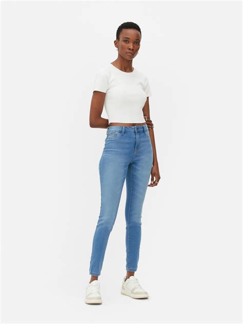 Women's Mid Blue Essential Mid-Rise Skinny Jeans | Regular | Primark