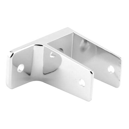 Prime-Line One Ear Wall Brackets, For 1 in. Panel, Zinc Alloy, Chrome ...