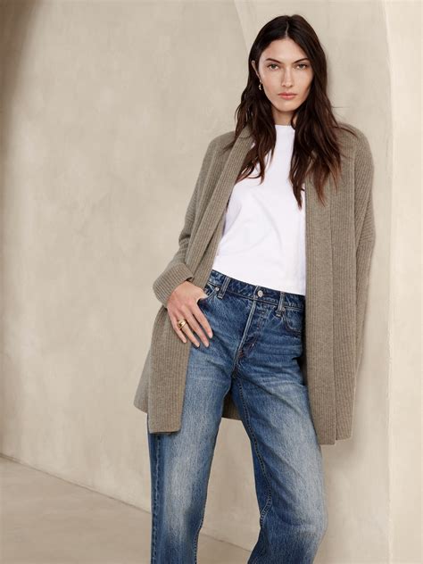 Curio Cashmere Open Cardigan | Banana Republic