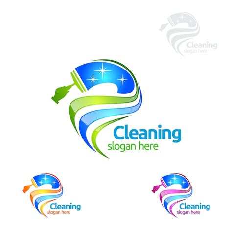 Cleaning service logo design | Premium Vector