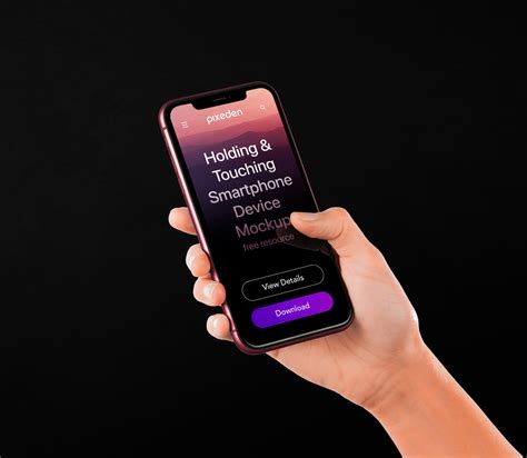 Hand Holding Psd iPhone Mockup | Pixeden Club