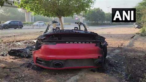 Gurugram: Speeding Porsche 911 Turbo S worth ₹4 crore burns to ashes ...