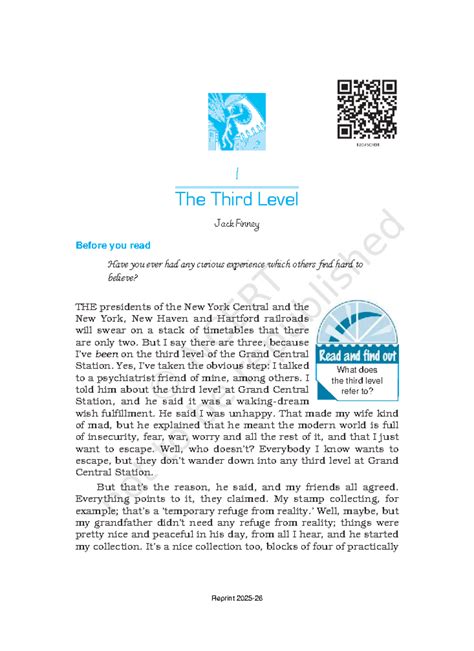 Levt101 The Third Level: Exploring Fantasy and Reality in Finney's Work ...