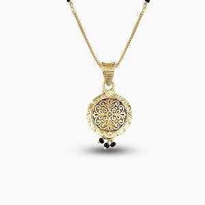 Swastik Jewellers 22KT Yellow Gold Mangalsutra for Women : Amazon.in ...