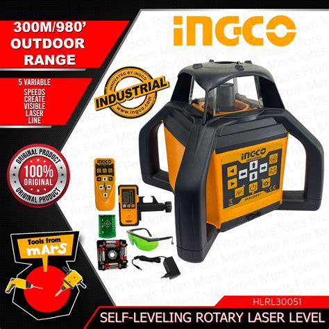 INGCO Self Levelling Line Rotary Laser Level GREEN Laser Beams ...