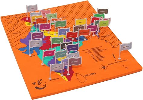 Buy Black Olive Indian Map Puzzle Game- India Map with State Capitals ...