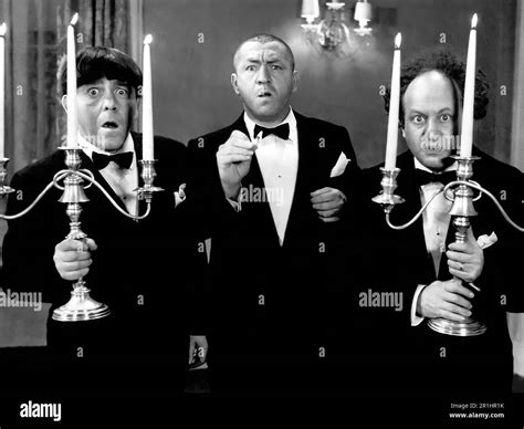 MOE HOWARD, LARRY FINE, CURLY HOWARD and THE THREE STOOGES in SPOOK ...