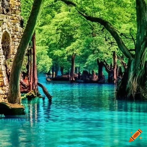 Ruinas aztecas at lago de camecuaro on Craiyon