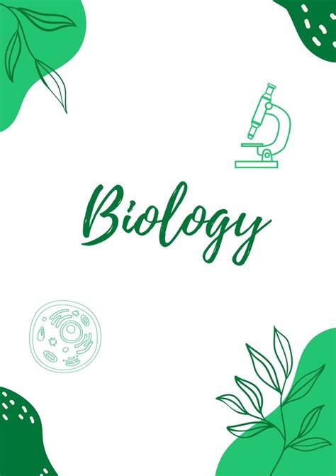 Biology Notebook Cover Page 的图像结果