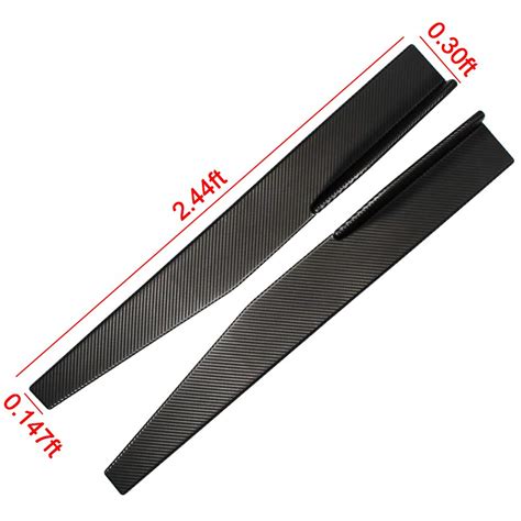 Buy ZXMOTO Universal Front Bumper Lip Body Kit + 74.5cm Side Skirt ...