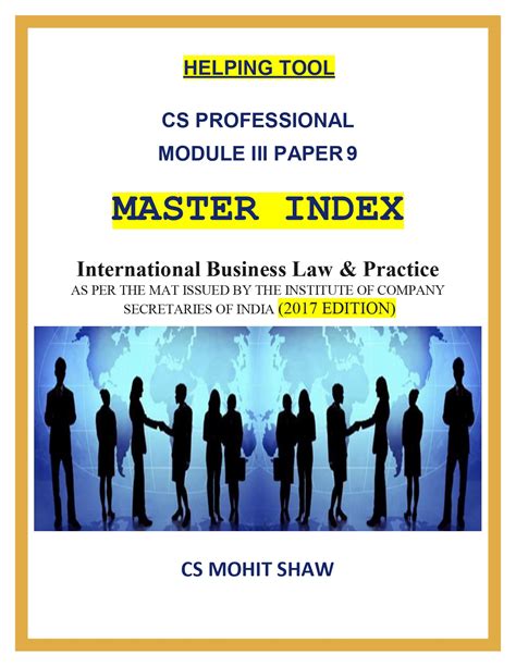CS Prof International Business Laws & Practice Master Index Book | CA ...