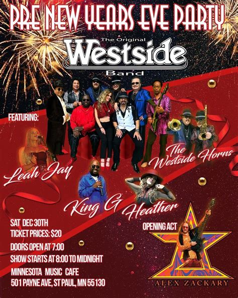 The Original WESTSIDE , Minnesota Music Cafe, Saint Paul, 30 December ...