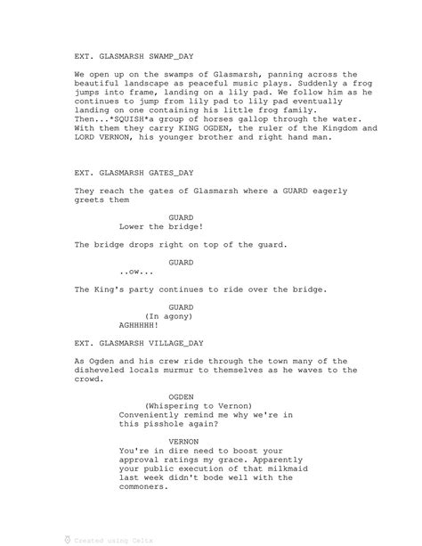 Image result for Cartoon Story Script