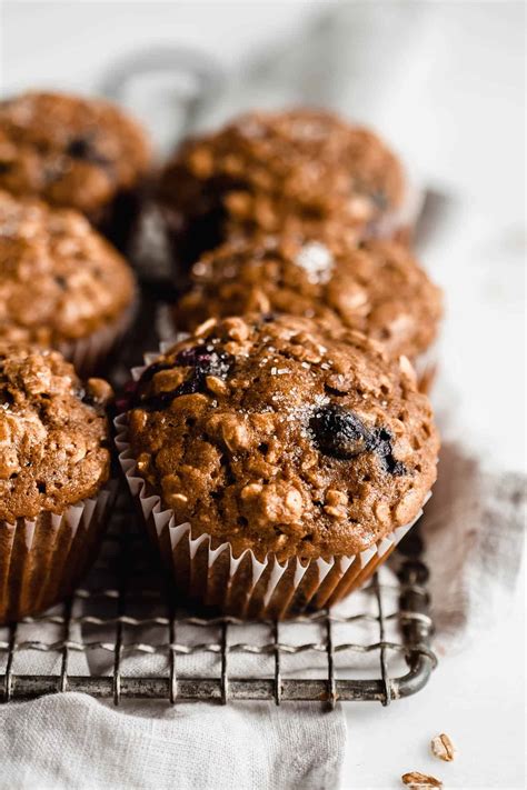 Healthy Blueberry Oatmeal Muffins - Choosing Chia