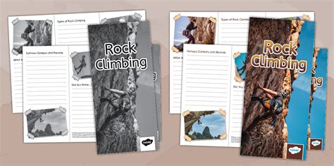 Rock Climbing Leaflet Template (teacher made) - Twinkl