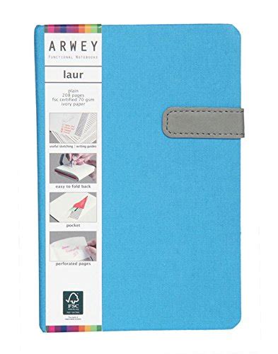 Arwey Laur Notebook - Blue, 208 Pages : Amazon.in: Office Products