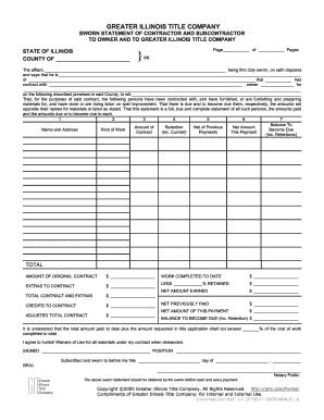 Sworn Statement Form For Geral Contractors Payouts 2020-2025 - Fill and ...