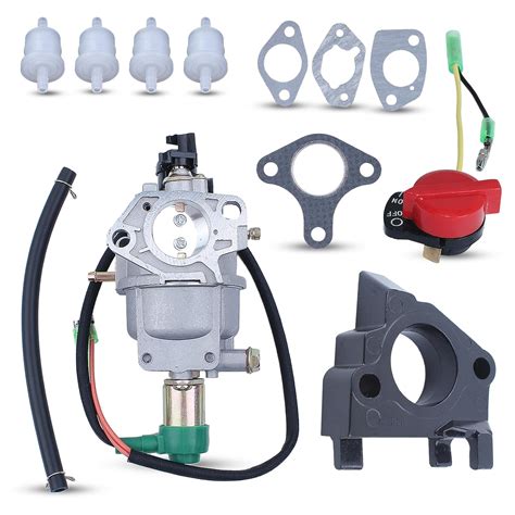 Adefol Carburetor Solenoid Intake Manifold Boot Kit for Honda GX340 ...