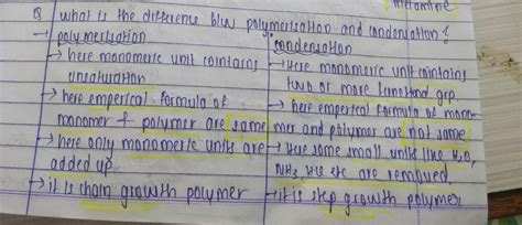 explain the difference between polymerization and condensation - Brainly.in