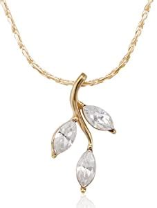 Buy Infinity Lifestyle Gold Plated Clear Crystal Leaf Necklace for ...