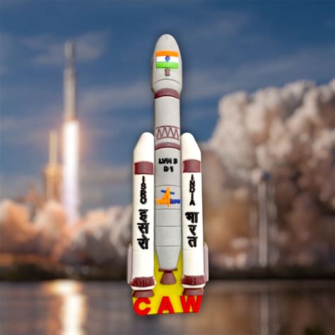 ISRO INDIA LVM3 D1 | 3D FRIDGE MAGNET – MILITARY MARVELS LLP