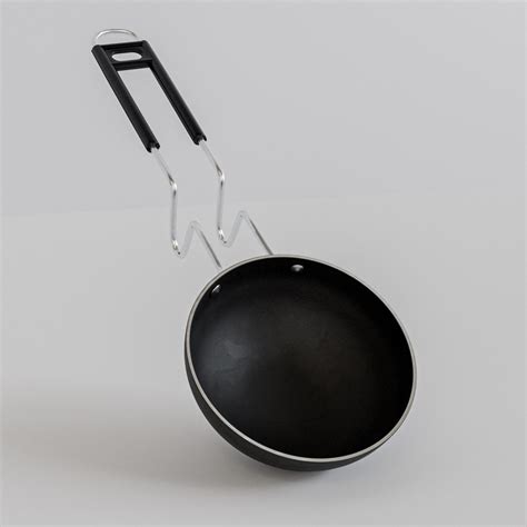Akky Iron Tadka Pan/Fry Pan with Wooden Handle for Kitchen | Original ...