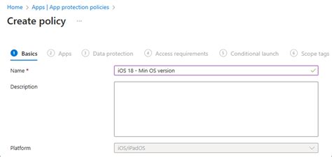 Image result for Intune App Protection Conditional Launch Minimum OS