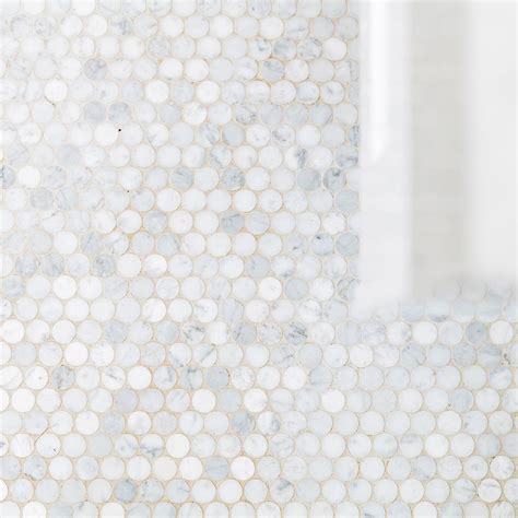 Carrara Penny Tile Bathroom