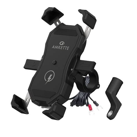 Amkette iGrip Secure Pro Bike Mobile Holder with Charger | Anti Shake ...